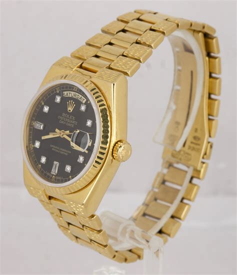 rolex men's 18k & stainless oysterquartz quickset datejust|vintage Rolex 18k gold day.